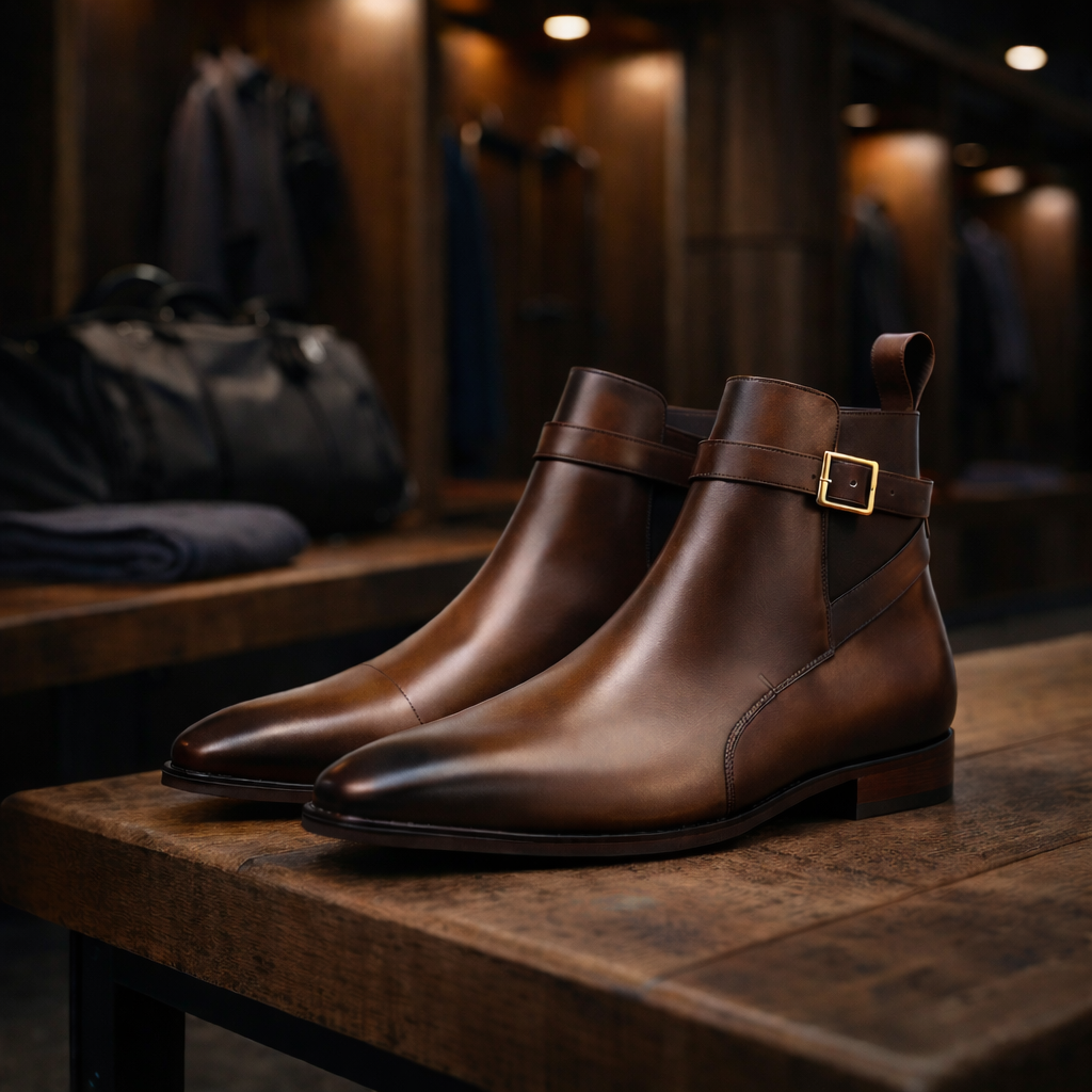 The David – Burnished Vitello Boot - Palmer James Designs