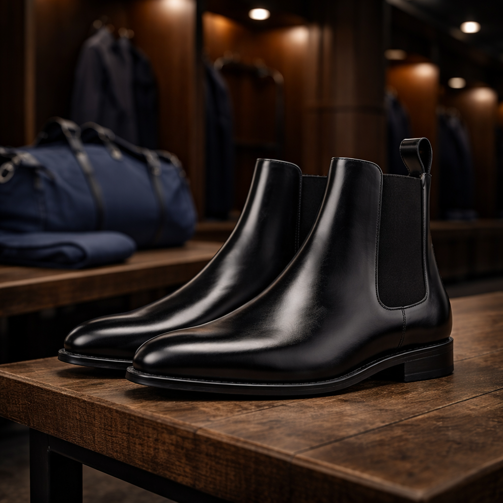 The Beckman – Black Vitello Chelsea - Palmer James Designs